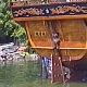 Etoile du bonheur, jonque chinoise — Filmée lors de sa mise à l'eau et trajet sur le Lac Léman en direction du Bouveret.